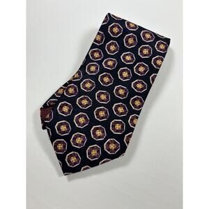 Christian Dior Monsiuer Tie Navy Blue Purple Gold Print